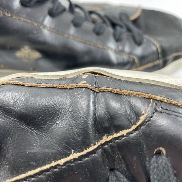 Golden Goose Superstar Brushed Black Leather Bluette Mens Size 42, US Size 9 - Picture 10 of 11